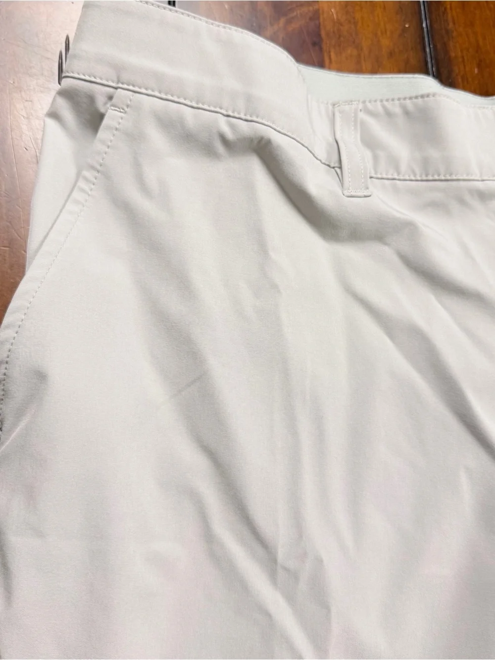 adidas Men's Flat-Front Performance Shorts - Cream